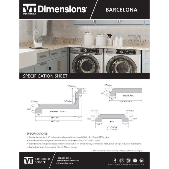 Spec Sheet Barcelona