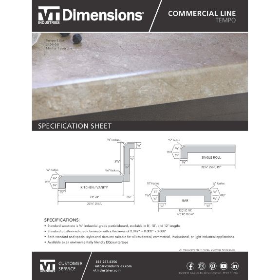 Spec Sheet Tempo (Commercial)